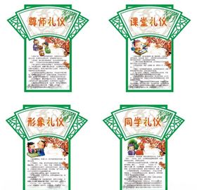 礼仪文化文明礼仪礼仪展板