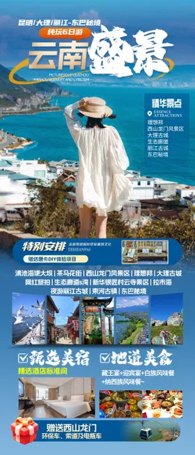云南旅游海报景点行程昆明