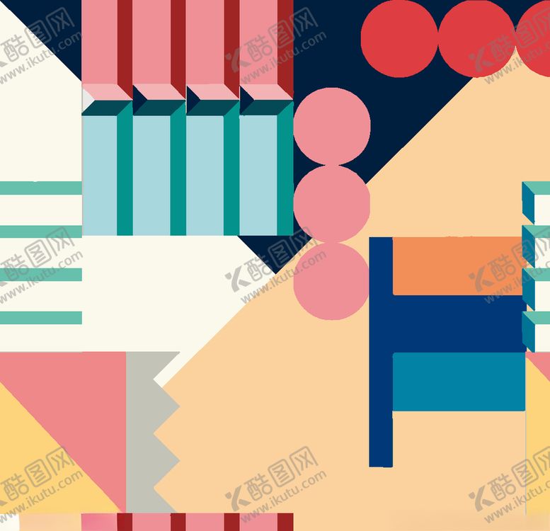 编号：80535709300122529040【酷图网】源文件下载-抽象几何数码印花