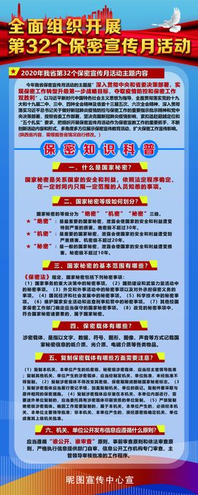 保密宣传月易拉宝海报