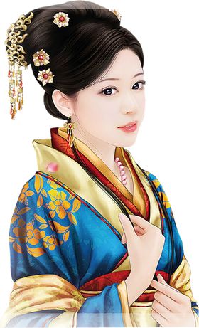 古装帅哥美女插画图片