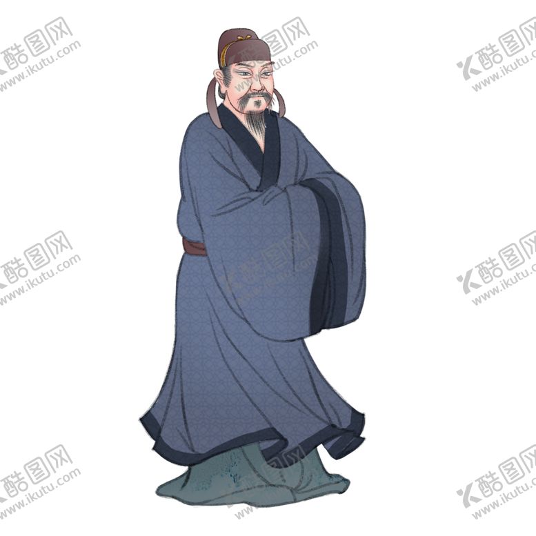 编号：19063110220419204180【酷图网】源文件下载-国学人物插画
