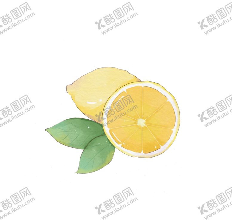 编号：92031812210131281551【酷图网】源文件下载-水彩绘清新柠檬插画  