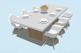 家具餐桌餐椅SU模型