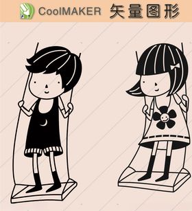卡通画卡通素材矢量动物