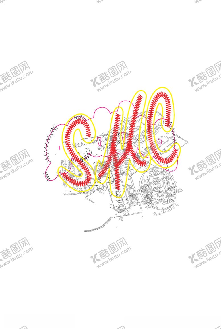 编号：11042610111441514951【酷图网】源文件下载-字母印花