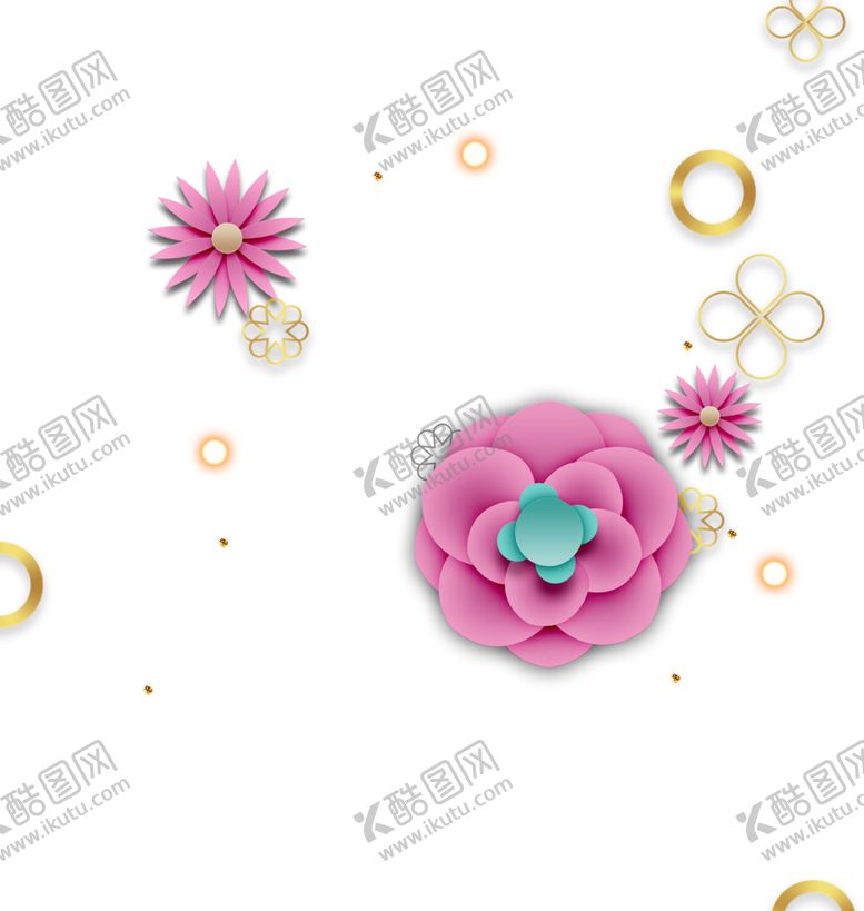 编号：56651807020231391941【酷图网】源文件下载-立体装饰花朵