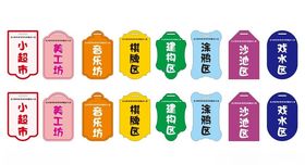 幼儿园异型分区牌