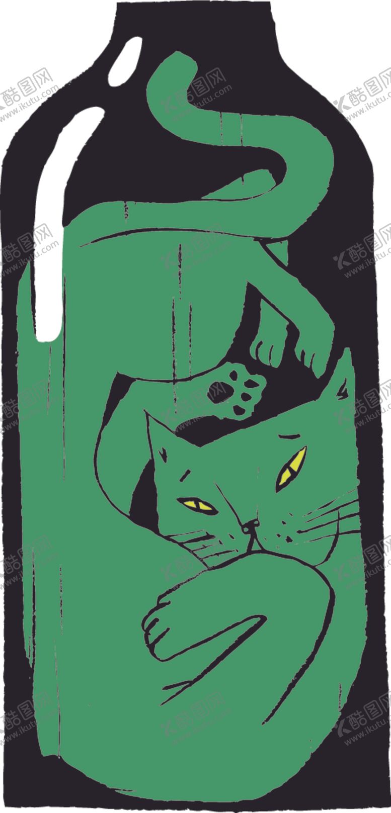 编号：70109110071137488553【酷图网】源文件下载-瓶子猫