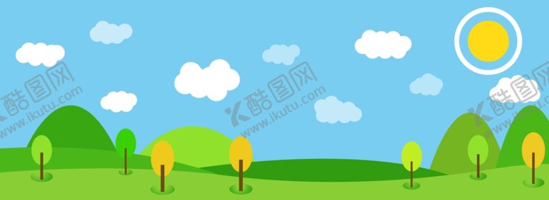 编号：32572209222042109419【酷图网】源文件下载-绿色卡通背景
