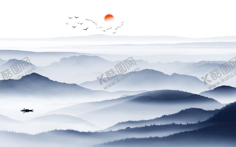 编号：94738509171201597659【酷图网】源文件下载-水墨山