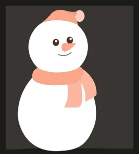 手绘雪人素材圣诞节节日圣诞节元