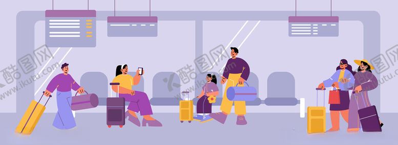 编号：48081002270818409457【酷图网】源文件下载-候客厅矢量插画