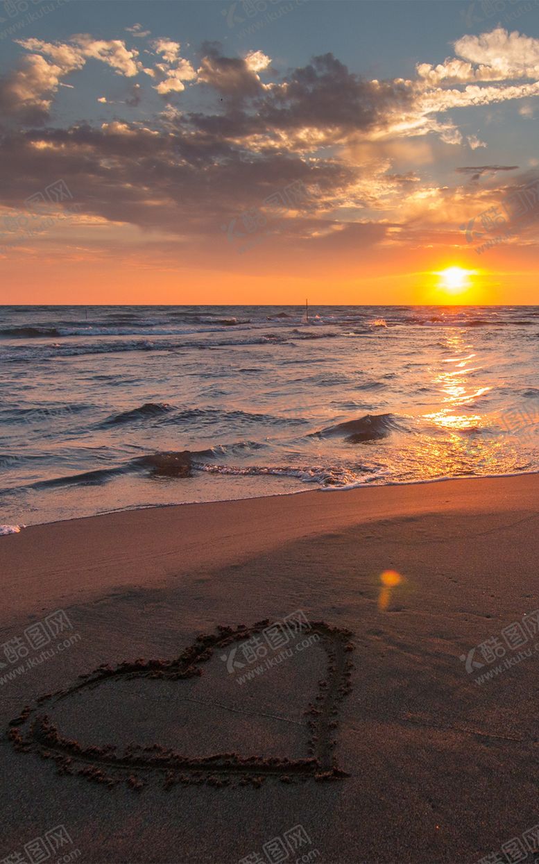 编号：10555509212205185546【酷图网】源文件下载-海滩日落夕阳