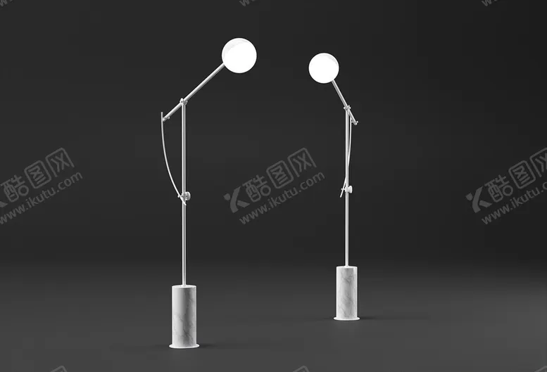 编号：46561606271059342149【酷图网】源文件下载-3D灯具模型落地灯模型