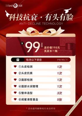美业价目表促销活动海报