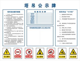 塔吊安全管理公示牌