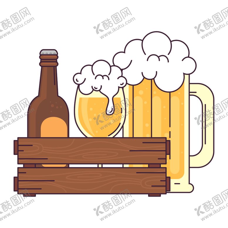 编号：97691203140725321617【酷图网】源文件下载-手绘啤酒