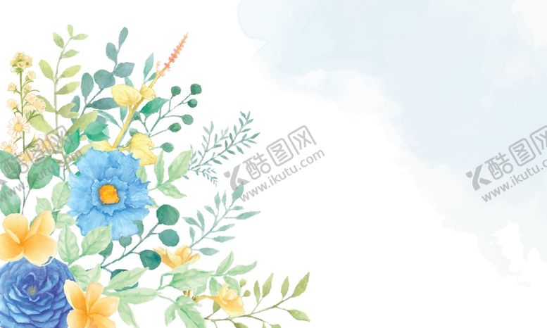 编号：28630110021127142765【酷图网】源文件下载-水彩花卉背景 