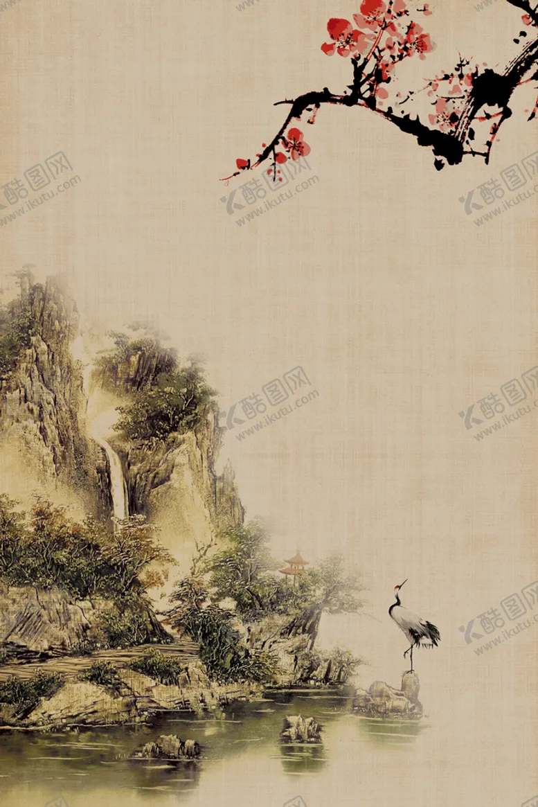 编号：51834009290552324358【酷图网】源文件下载-中国工笔画合成背景模板