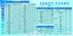 配件表