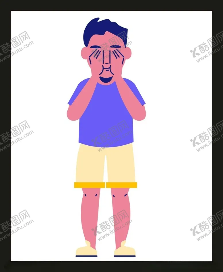 编号：39615102181640372012【酷图网】源文件下载-手绘儿童男孩