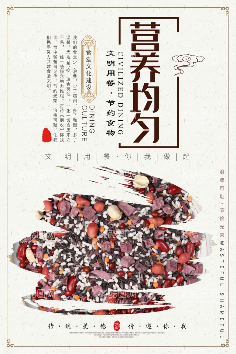 编号：69742112210532547889【酷图网】源文件下载-食堂文化墙宣传展板文明用餐