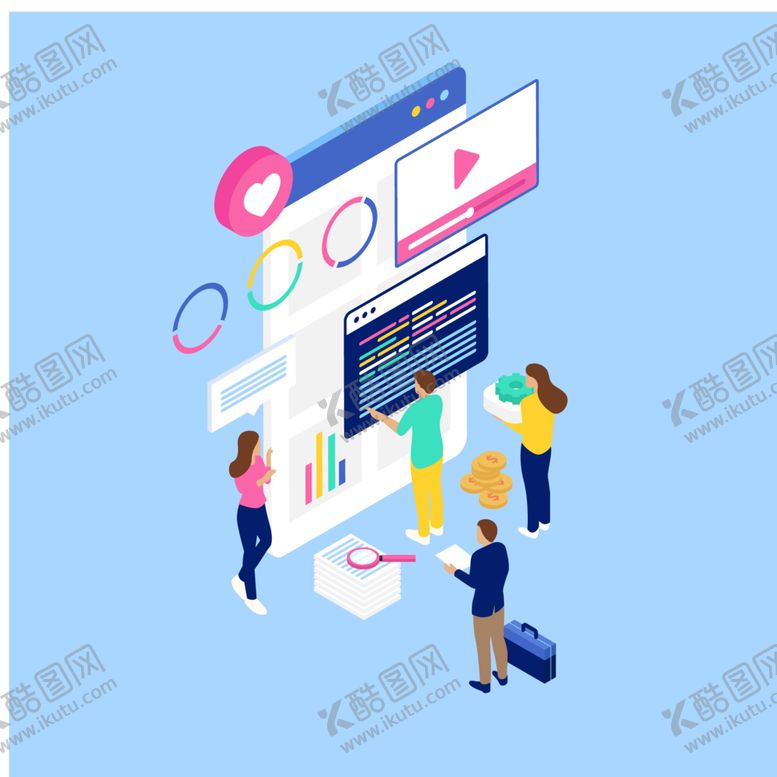 编号：94862801130424214019【酷图网】源文件下载-2.5D团队合作搜解决方案