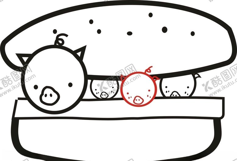 编号：59086306260752302017【酷图网】源文件下载-小猪汉堡