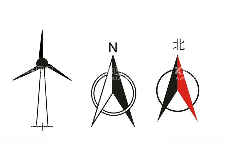 编号：59414912220134387104【酷图网】源文件下载-风机指北针矢量