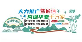 普通话文化墙大力推广普通话