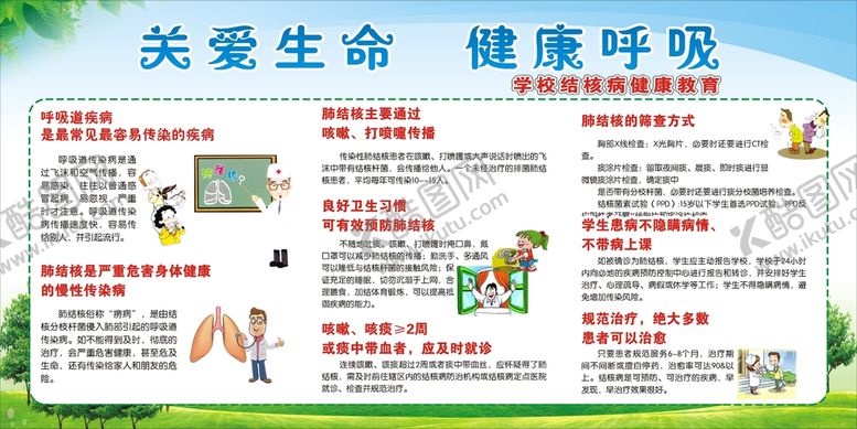 编号：81659210082058201869【酷图网】源文件下载-呼吸道传染病展板