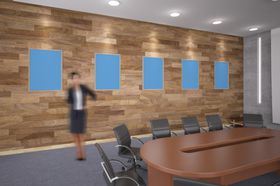 会议室展板海报效果图样机