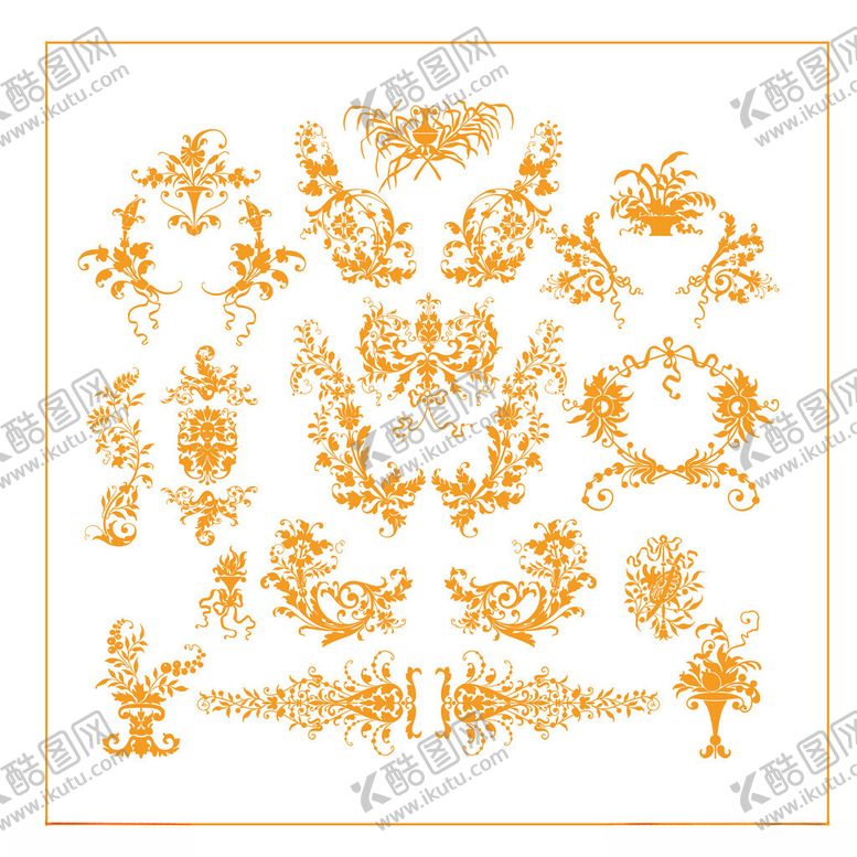 编号：24648304280033438257【酷图网】源文件下载-金色花纹图案素材