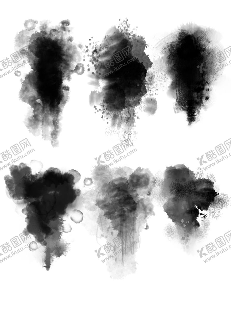 编号：92932409200344513065【酷图网】源文件下载-水墨素材毛笔画素材墨迹素材