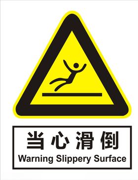 当心滑倒