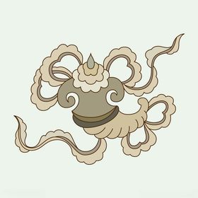 传统风格八爪神兽图案