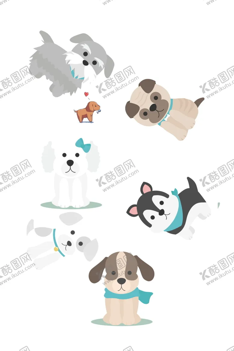 编号：14687309220355225496【酷图网】源文件下载-宠物狗卡通素材