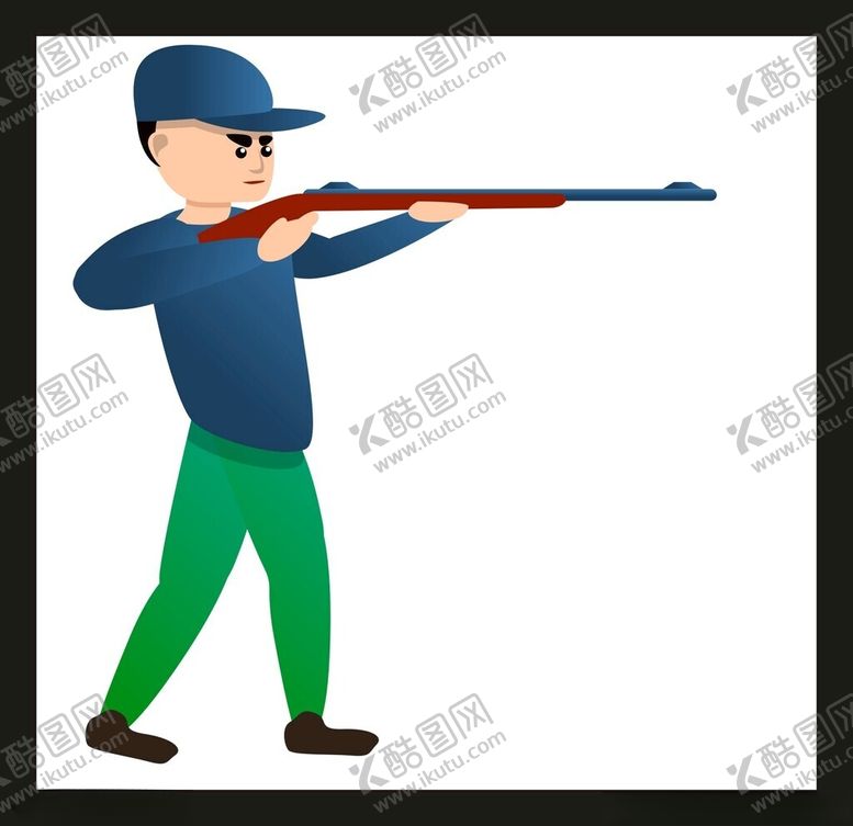 编号：63239302061046059115【酷图网】源文件下载-运动射击人物