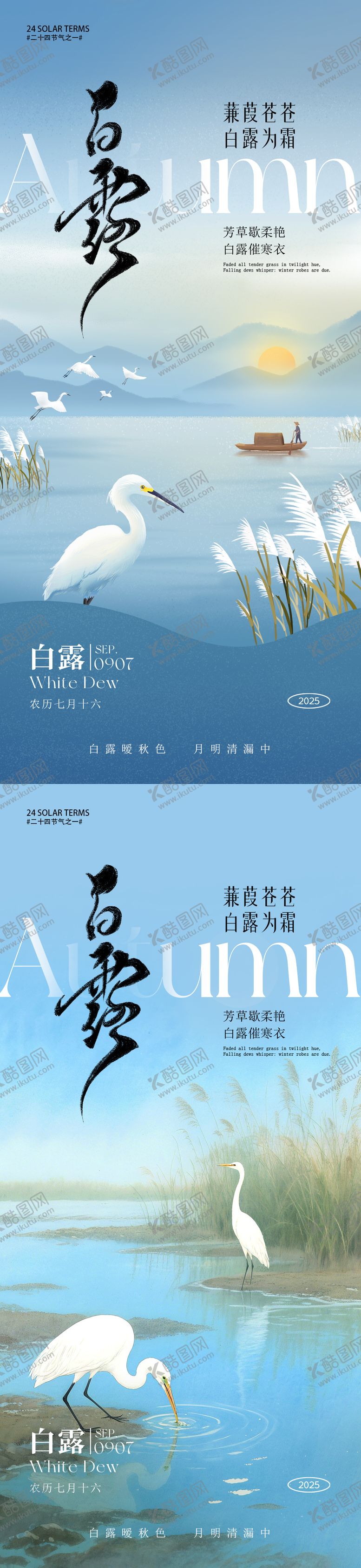 编号：48489909220511186437【酷图网】源文件下载-白露节气海报