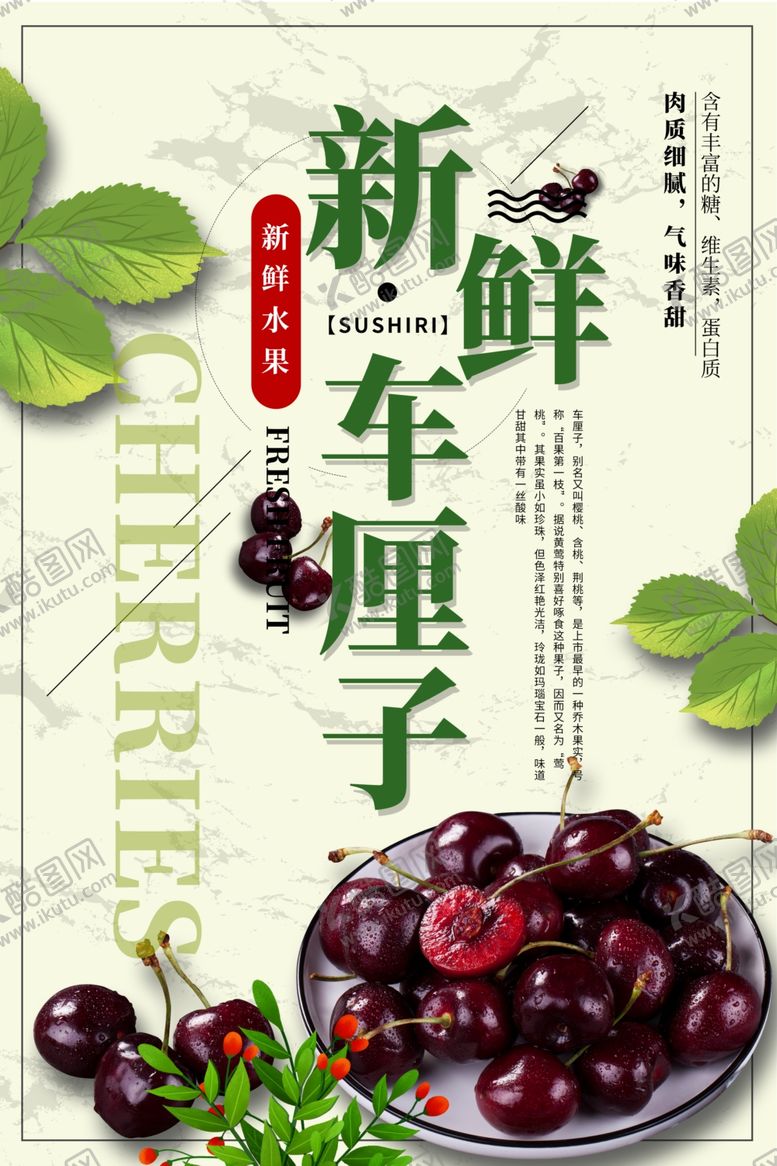 编号：51376809230050223694【酷图网】源文件下载-车厘子海报