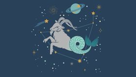 12星座摩羯座插画