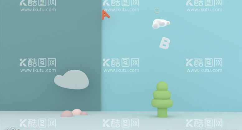 编号：93411003111800125496【酷图网】源文件下载-c4d模型创意清新电商展台电商