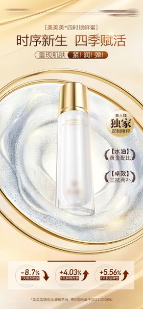 高端化妆品套盒详情海报