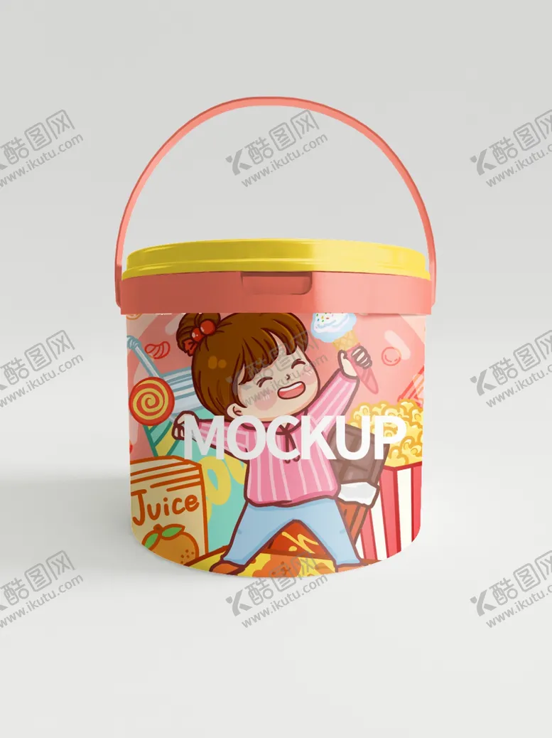 编号：98999806301309091659【酷图网】源文件下载-桶装食品包装样机