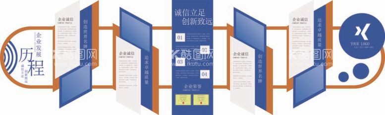 编号：34700812040043192101【酷图网】源文件下载-企业发展历程文化墙