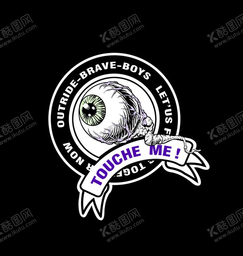 编号：14358609281727267358【酷图网】源文件下载-恐怖抽象血纹眼球圈圈英文标志图