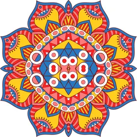 彩色复古花纹欧式背景png免抠图透明底