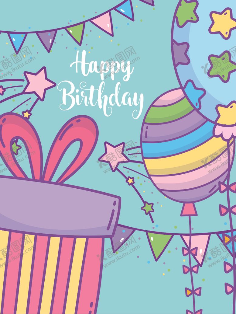 编号：58785810110714062710【酷图网】源文件下载-手绘卡通生日