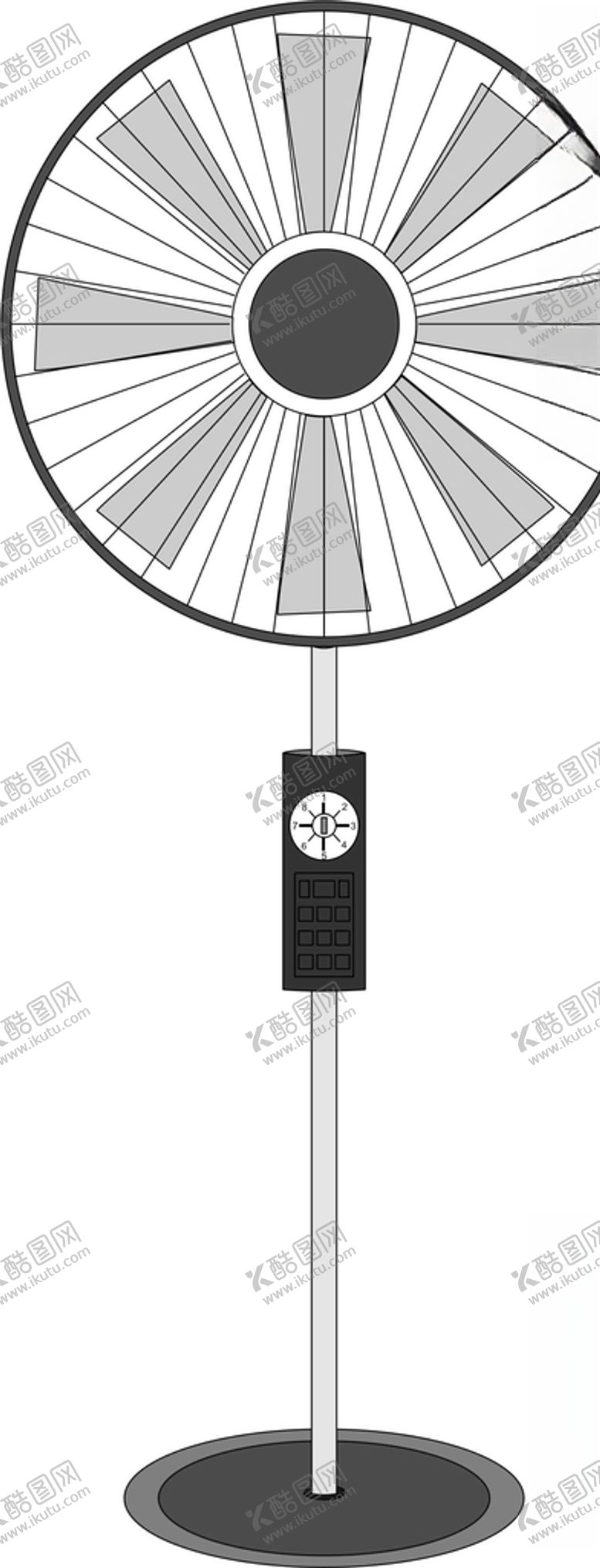 编号：27744405012158528809【酷图网】源文件下载-电风扇家用电器卡通矢量形象漫画